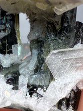 Load image into Gallery viewer, Blue and Dark Green Cap Stak Nala Tourmaline on Cleavelandite Matrix – Haramosh Mountains, Pakistan
