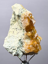 Load image into Gallery viewer, Hessonite Garnet Cluster on Matrix – Natural Collector Specimen from Pakistan | High-Grade Orange-Red Garnet Crystals
