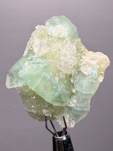 Load image into Gallery viewer, Luminous Mint Apophyllite with Glittering Druzy Sugar Quartz – India
