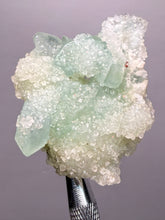 Load image into Gallery viewer, Luminous Mint Apophyllite with Glittering Druzy Sugar Quartz – India
