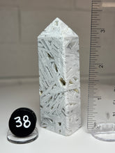 Load image into Gallery viewer, White Pseudomorph Agate after Anhydrite Obelisk Tower from Mexico
