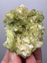 Load image into Gallery viewer, High-Grade Green Heulandite on Peach Stilbite Crystal Cluster | Deccan Traps, Maharashtra, India | Collector Mineral Specimen
