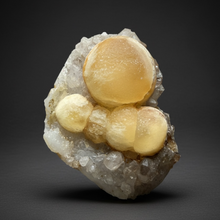 Load image into Gallery viewer, Rare Botryoidal Yellow Fluorite on Quartz Matrix  Collector Mineral Specimen – Maharashtra, India
