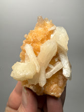 Load image into Gallery viewer, Orange Heulandite and Cream Stilbite Zeolite Cluster – India (Collector Mineral Specimen)
