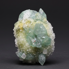 Load image into Gallery viewer, Luminous Mint Apophyllite with Glittering Druzy Sugar Quartz – India

