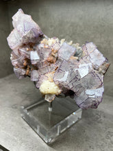 Load image into Gallery viewer, QR Code Fluorite with Druzy Chalcedony from Guizhou Province, China
