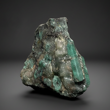 Load image into Gallery viewer, Emerald Variety Green Beryl on Matrix | Northern Bahia, Brazil | Collector Mineral Display Specimen
