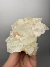 Load image into Gallery viewer, High-Grade Light Green Apophyllite on Pink Stilbite Zeolite | Indian Collector Mineral Specimen
