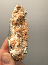 Load image into Gallery viewer, Peach Druzy Heulandite on Matrix – India | Rare Peach Crystal Mineral Specimen for Collectors &amp; Display
