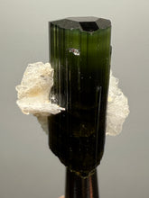 Load image into Gallery viewer, Dark Green Cap Stak Nala Tourmaline with Cleavelandite Flower – Haramosh Mountains, Pakistan | Thumbnail Specimen
