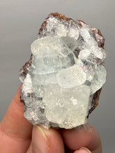 Load image into Gallery viewer, Lustrous Apophyllite over Red Heulandite (Zeolite Pocket) — Deccan Traps, Maharashtra, India
