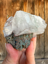 Load image into Gallery viewer, Mint Green Apophyllite w Red Phantoms • Maharashtra, India
