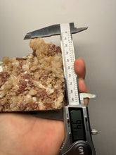 Load image into Gallery viewer, LG Shiny Peach Stilbite and Mint Green Apophyllite on Druzy Red Heulandite – High-Grade Collector Mineral Specimen from India
