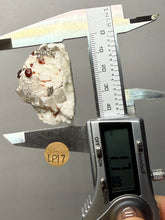 Load image into Gallery viewer, High-Grade Naturally Faceted Red Spessartine Garnet on Matrix — Skardu, Pakistan

