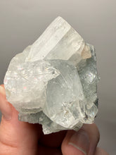 Load image into Gallery viewer, Gemmy Clear Apophyllite &amp; Pink Stilbite on Druzy Chalcedony | Zeolite Specimen | Maharashtra, India
