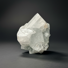 Load image into Gallery viewer, Gemmy Clear Apophyllite &amp; Pink Stilbite on Druzy Chalcedony | Zeolite Specimen | Maharashtra, India
