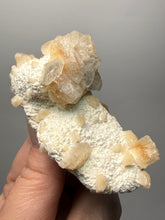 Load image into Gallery viewer, Peach Druzy Heulandite on Matrix – India | Rare Peach Crystal Mineral Specimen for Collectors &amp; Display
