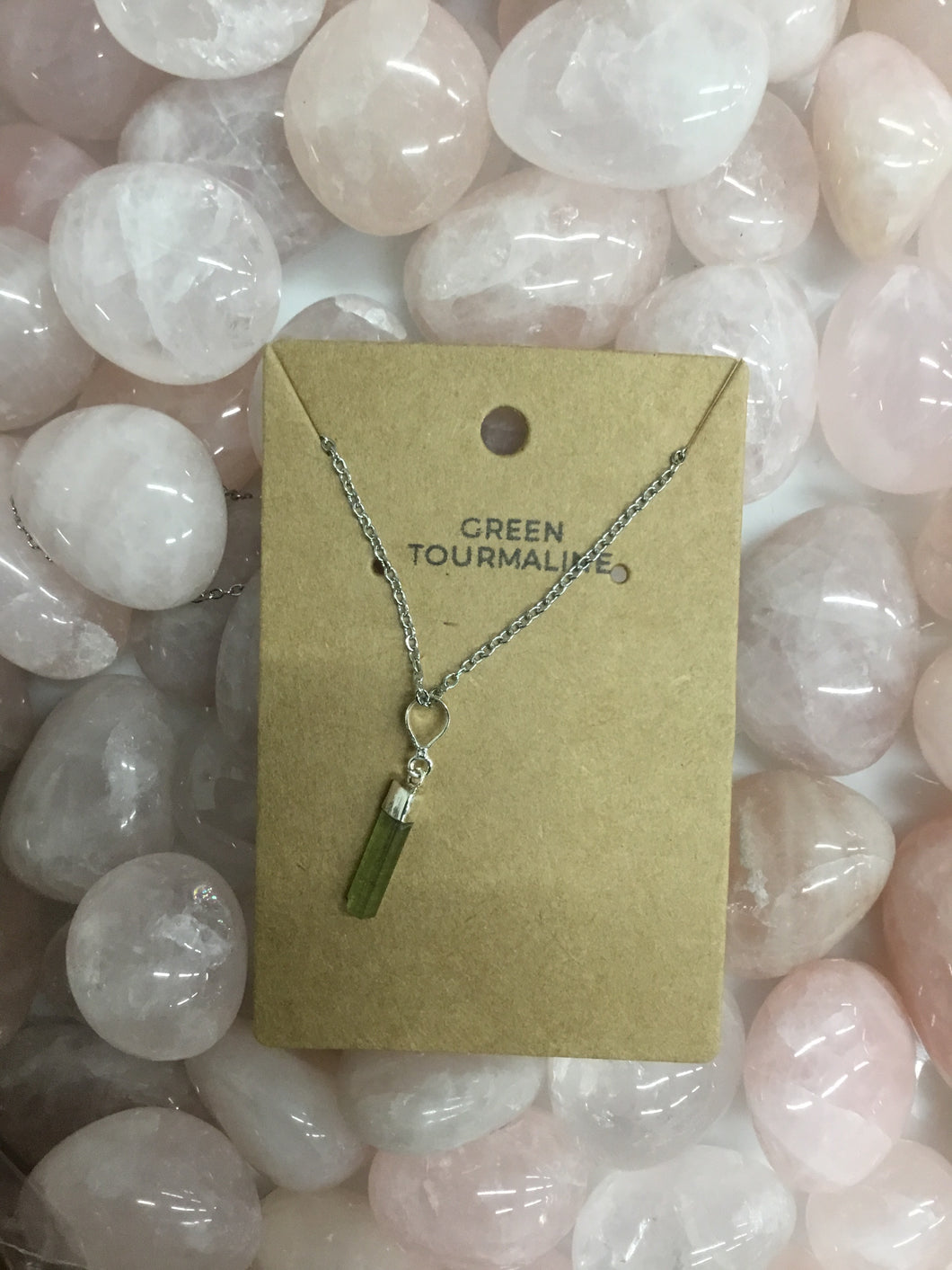 Necklace green tourmaline