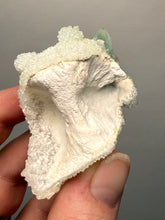 Load image into Gallery viewer, Luminous Mint Apophyllite with Glittering Druzy Sugar Quartz – India

