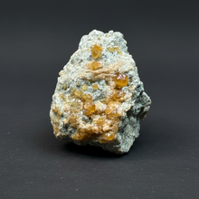 Load image into Gallery viewer, Hessonite Garnet Cluster on Matrix – Natural Collector Specimen from Pakistan | High-Grade Orange-Red Garnet Crystals
