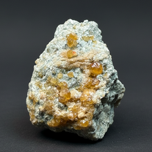 Load image into Gallery viewer, Hessonite Garnet Cluster on Matrix – Natural Collector Specimen from Pakistan | High-Grade Orange-Red Garnet Crystals
