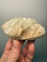 Load image into Gallery viewer, High-Grade Light Green Apophyllite on Pink Stilbite Zeolite | Indian Collector Mineral Specimen
