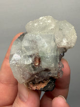 Load image into Gallery viewer, Lustrous Apophyllite over Red Heulandite (Zeolite Pocket) — Deccan Traps, Maharashtra, India
