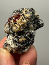 Load image into Gallery viewer, Naturally Faceted Zircon Crystal on Pegmatite–Biotite Matrix • Pakistan Mineral Specimen
