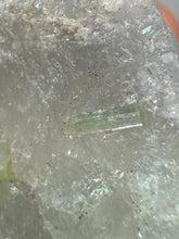 Load image into Gallery viewer, Vibrant Green Tourmaline on Quartz Crystal | Pegmatite Mineral Specimen from Pakistan
