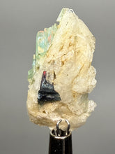 Load image into Gallery viewer, Blue Indicolite &amp; Mint Green Tourmaline on Matrix – Pegmatite Mineral Specimen from Pakistan
