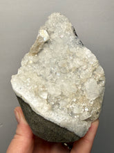 Load image into Gallery viewer, 4” Clear Druzy Apophyllite on Champagne Heulandite – Deccan Traps Zeolite Cluster | Maharashtra, India
