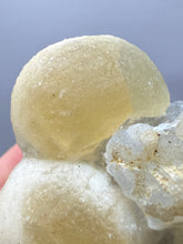 Load image into Gallery viewer, Rare Botryoidal Yellow Fluorite on Quartz Matrix  Collector Mineral Specimen – Maharashtra, India
