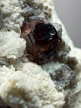 Load image into Gallery viewer, High-Grade Naturally Faceted Red Spessartine Garnet on Matrix — Skardu, Pakistan
