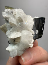 Load image into Gallery viewer, Dark Green Cap Stak Nala Tourmaline with Cleavelandite Matrix – Haramosh Mountains, Pakistan
