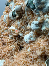 Load image into Gallery viewer, Peach Druzy Heulandite on Matrix – India | Rare Peach Crystal Mineral Specimen for Collectors &amp; Display
