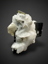 Load image into Gallery viewer, Dark Green Cap Stak Nala Tourmaline with Cleavelandite Matrix – Haramosh Mountains, Pakistan
