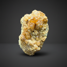 Load image into Gallery viewer, Hessonite Garnet Cluster on Matrix – Natural Collector Specimen from Pakistan | High-Grade Orange-Red Garnet Crystals
