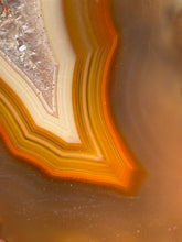Load image into Gallery viewer, Polished Malawi Agate Half – High-Grade African Banded Agate Display Specimen
