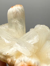Load image into Gallery viewer, Cream Stilbite Flower on
Orange Heulandite Zeolite Cluster – India (Collector Mineral Specimen)
