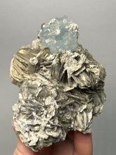 Load image into Gallery viewer, Premium Aquamarine with Mica on Matrix  Collector Mineral Specimen – Nagar Valley, Pakistan
