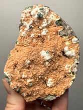 Load image into Gallery viewer, Peach Druzy Heulandite on Matrix – India | Rare Peach Crystal Mineral Specimen for Collectors &amp; Display
