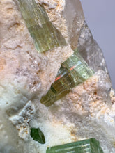 Load image into Gallery viewer, Pink Morganite, Mint Green Tourmaline, Purple Lepidolite in Quartz – Pegmatite Mineral Specimen from Pakistan
