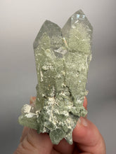 Load image into Gallery viewer, Chlorite-Included Faden Quartz Cluster (Green Phantom Quartz) | Pakistan Mineral Specimen

