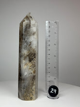 Load image into Gallery viewer, Dendrite Manganese Included Iron Oxide Quartz (Golden Healer) Obelisk Tower • RARE
