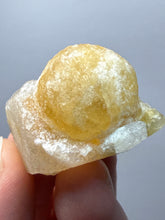 Load image into Gallery viewer, Rare Botryoidal Yellow Fluorite on Quartz Matrix  Collector Mineral Specimen – Maharashtra, India
