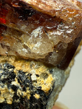 Load image into Gallery viewer, Naturally Faceted Zircon Crystal on Pegmatite–Biotite Matrix • Pakistan Mineral Specimen
