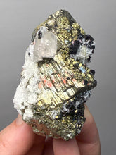 Load image into Gallery viewer, New Find: Huanzala Mine Peru Sphalerite + Chalcopyrite + Apatite + Calcite + Quartz | Collector Display Specimen
