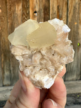 Load image into Gallery viewer, Scalenohedral Calcite + Pink Heulandite • Maharashtra, India
