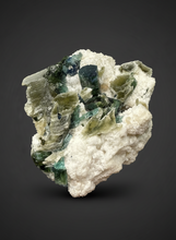 Load image into Gallery viewer, Blue Indicolite Tourmaline and Mica on Matrix – Pegmatite Mineral Specimen from Pakistan
