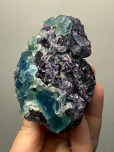 Load image into Gallery viewer, High-Grade Rare Purple-Green-Blue Cubic Fluorite | Cabinet Mineral Collector Specimen | Zhejiang Province, China
